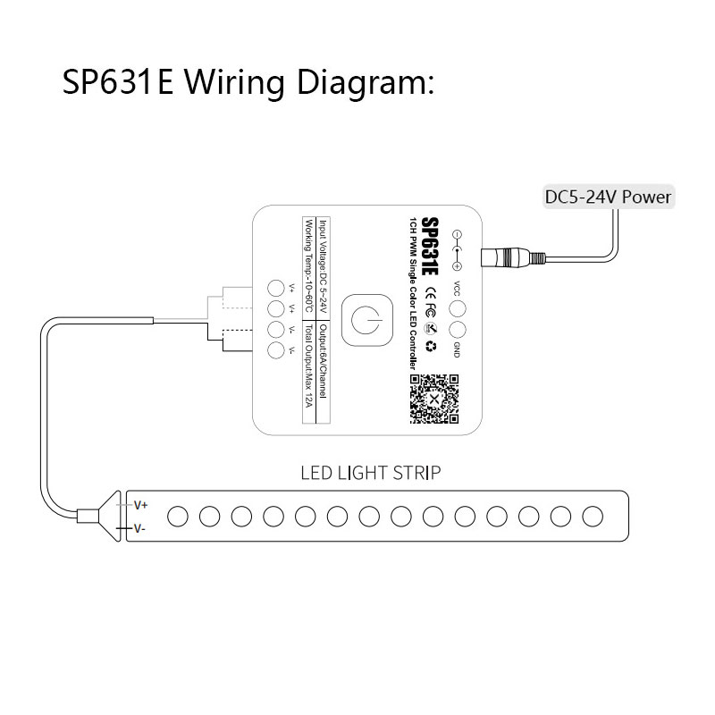 SP631E BanlanX Bluetooth APP Controlled Single Color Music PWM LED Controller, RF Remote Available SP631E BanlanX Bluetooth APP Controlled Single Color Music PWM LED Controller, RF Remote Available